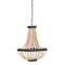 Hello Honey® Wood & Metal Framed Chandelier with Wood Bead Draping